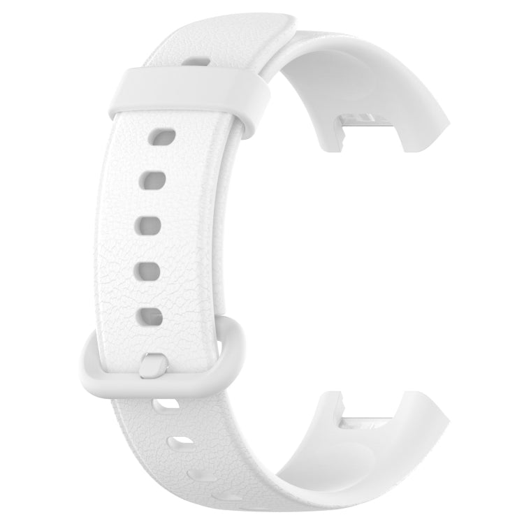 For Xiaomi MI Watch Lite / Redmi Watch Litchi Texture Leather Watch Band(White) - Watch Bands by buy2fix | Online Shopping UK | buy2fix