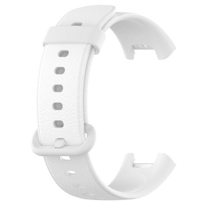 For Xiaomi MI Watch Lite / Redmi Watch Litchi Texture Leather Watch Band(White) - Watch Bands by buy2fix | Online Shopping UK | buy2fix