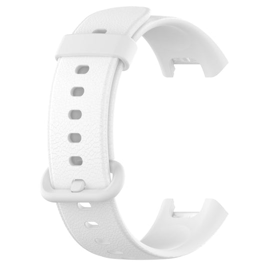 For Xiaomi MI Watch Lite / Redmi Watch Litchi Texture Leather Watch Band(White) - Watch Bands by buy2fix | Online Shopping UK | buy2fix