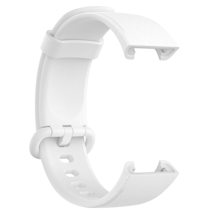 For Xiaomi MI Watch Lite / Redmi Watch Litchi Texture Leather Watch Band(White) - Watch Bands by buy2fix | Online Shopping UK | buy2fix