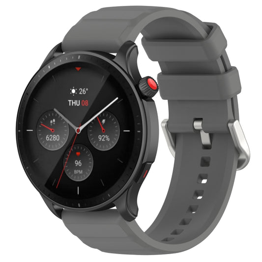For Amazfit GTR 4 22mm Silicone Watch Band(Dark Grey) - Watch Bands by buy2fix | Online Shopping UK | buy2fix