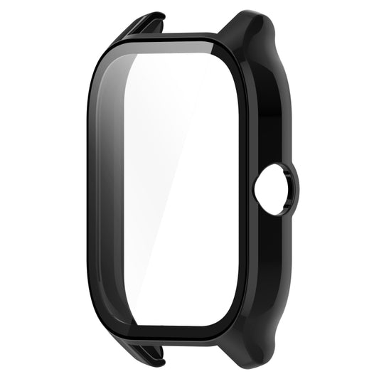 For Amazfit GTS 4 PC + Tempered Glass Integrated Protective Watch Case(Black) - Watch Cases by buy2fix | Online Shopping UK | buy2fix