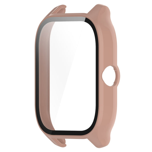 For Amazfit GTS 4 PC + Tempered Glass Integrated Protective Watch Case(Pink) - Watch Cases by buy2fix | Online Shopping UK | buy2fix