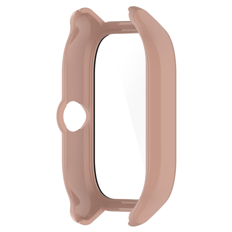 For Amazfit GTS 4 PC + Tempered Glass Integrated Protective Watch Case(Pink) - Watch Cases by buy2fix | Online Shopping UK | buy2fix