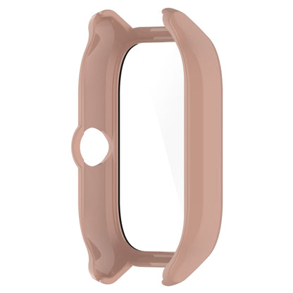 For Amazfit GTS 4 PC + Tempered Glass Integrated Protective Watch Case(Pink) - Watch Cases by buy2fix | Online Shopping UK | buy2fix