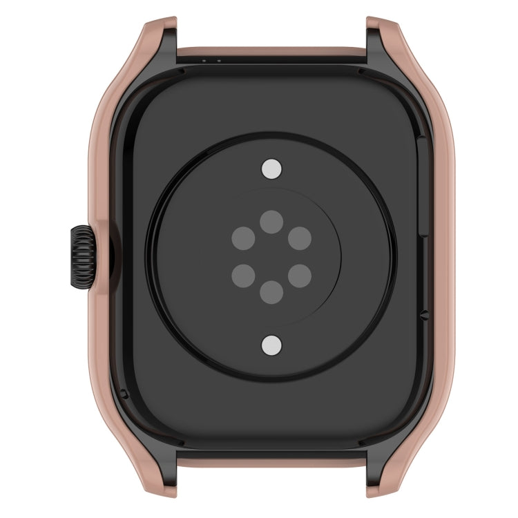 For Amazfit GTS 4 PC + Tempered Glass Integrated Protective Watch Case(Pink) - Watch Cases by buy2fix | Online Shopping UK | buy2fix
