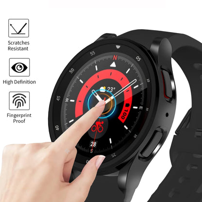 For Samsung Galaxy Watch5 Pro 45mm Full Coverage TPU Electroplating Watch Case(Black) - Watch Cases by buy2fix | Online Shopping UK | buy2fix