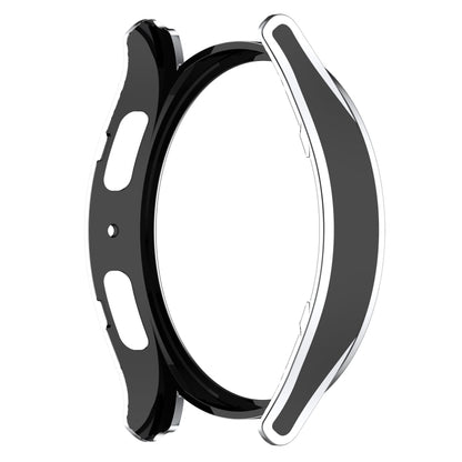 For Samsung Galaxy Watch5 Pro 45mm Hanging Sculpture Two-color Protective Watch Case with Tempered Glass Film(Silver) - Watch Cases by buy2fix | Online Shopping UK | buy2fix