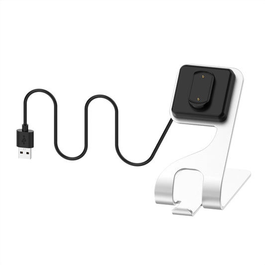 For Amazfit GTR4 / GTR4 Pro Rotatable Smart Watch Metal Charger Stand(Silver) - Charger by buy2fix | Online Shopping UK | buy2fix