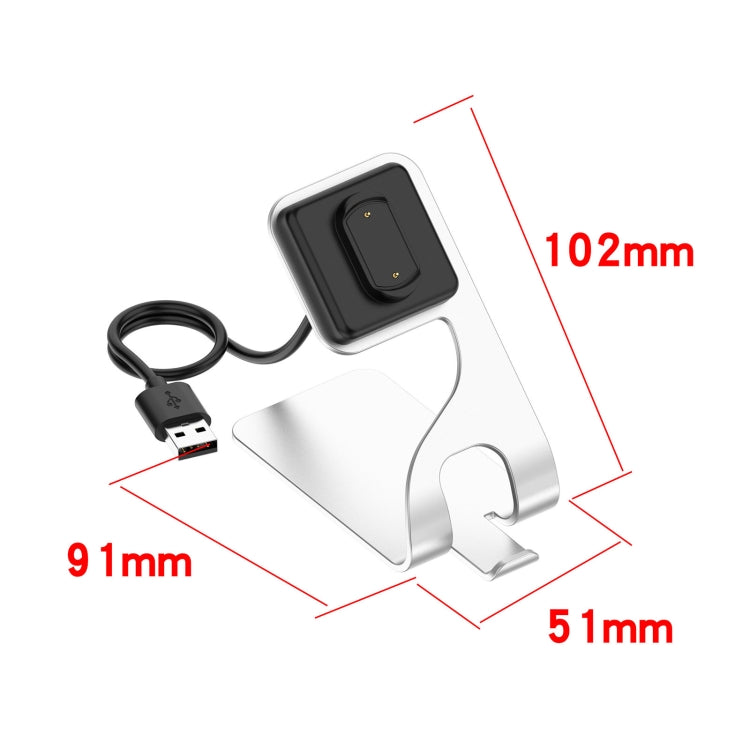 For Amazfit GTR4 / GTR4 Pro Rotatable Smart Watch Metal Charger Stand(Silver) - Charger by buy2fix | Online Shopping UK | buy2fix