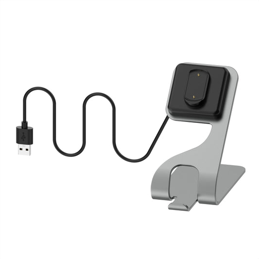For Amazfit GTR4 / GTR4 Pro Rotatable Smart Watch Metal Charger Stand(Grey) - Charger by buy2fix | Online Shopping UK | buy2fix