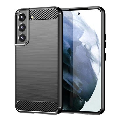 For Samsung Galaxy S23+ 5G Brushed Texture Carbon Fiber TPU Phone Case(Black) - Galaxy S23+ 5G Cases by buy2fix | Online Shopping UK | buy2fix