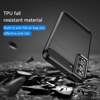 For Samsung Galaxy S23+ 5G Brushed Texture Carbon Fiber TPU Phone Case(Black) - Galaxy S23+ 5G Cases by buy2fix | Online Shopping UK | buy2fix