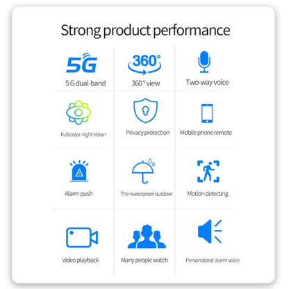 QX65 2MP HD IP66 Waterproof 5G Dual Band Wireless WiFi Camera, Specification:EU Plug - Wireless Camera by buy2fix | Online Shopping UK | buy2fix