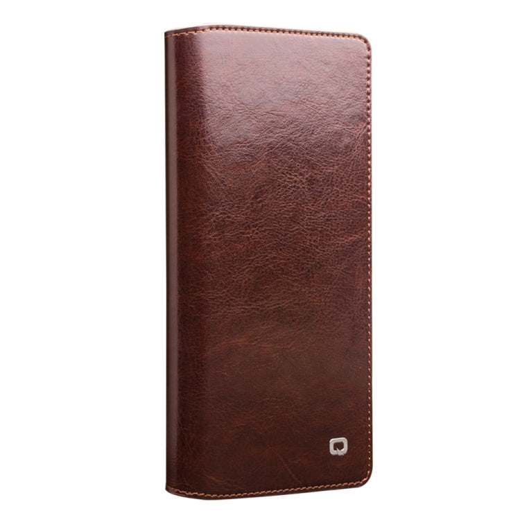 For Samsung Galaxy Note20 QIALINO Genuine Leather Phone Case(Brown) - Galaxy S22 5G Cases by QIALINO | Online Shopping UK | buy2fix