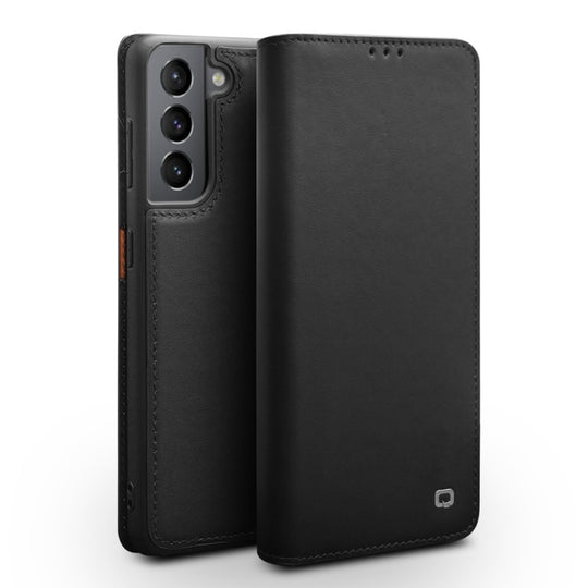 For Samsung Galaxy S21+ 5G QIALINO Classic Gen2 Genuine Leather Phone Case(Black)