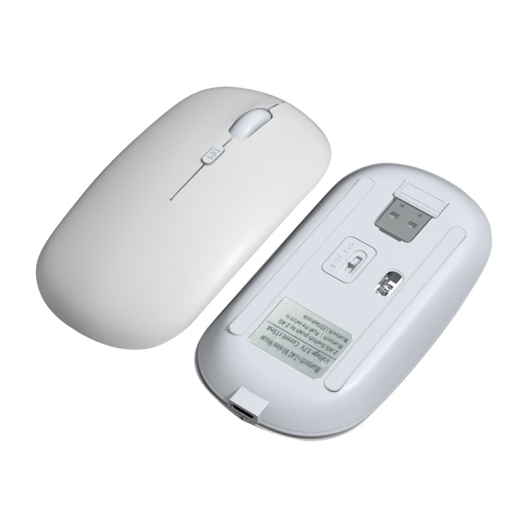 FOREV FVW312 1600dpi Bluetooth 2.4G Wireless Dual Mode Mouse(White) by buy2fix