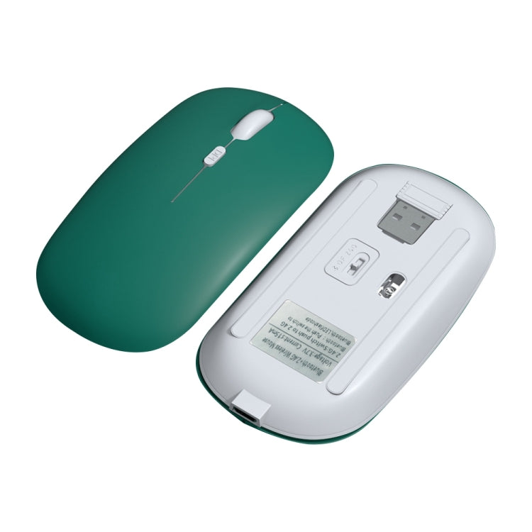 FOREV FVW312 1600dpi Bluetooth 2.4G Wireless Dual Mode Mouse(Dark Green) by buy2fix