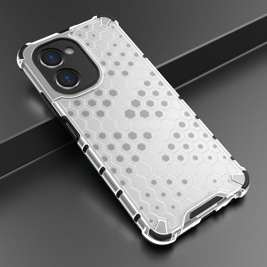 For Realme C33 4G India Shockproof Honeycomb PC + TPU Phone Case(White) - Realme Cases by buy2fix | Online Shopping UK | buy2fix