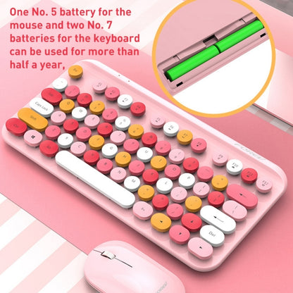 FOREV FFVWI9 Mixed Color Portable 2.4G Wireless Keyboard Mouse Set(Green) by buy2fix