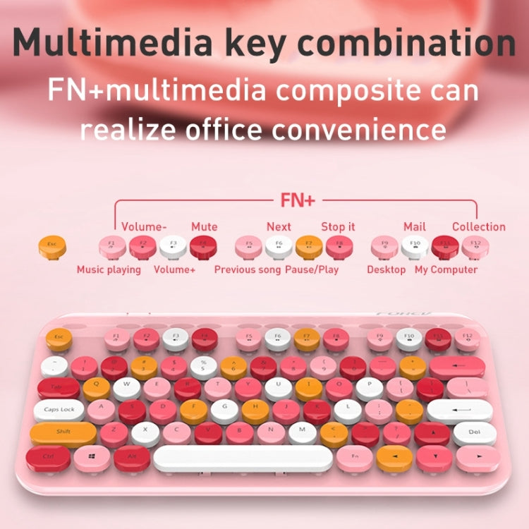 FOREV FFVWI9 Mixed Color Portable 2.4G Wireless Keyboard Mouse Set(Green) by buy2fix