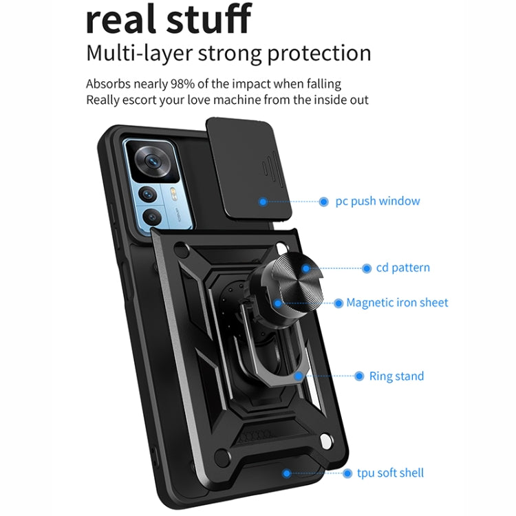 For Xiaomi 12T / 12T Pro / Redmi K50 Ultra Sliding Camshield Phone Case(Silver) - Xiaomi Cases by buy2fix | Online Shopping UK | buy2fix