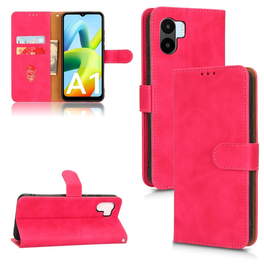 For Xiaomi Redmi A1 4G Skin Feel Magnetic Flip Leather Phone Case(Rose Red) - Xiaomi Cases by buy2fix | Online Shopping UK | buy2fix