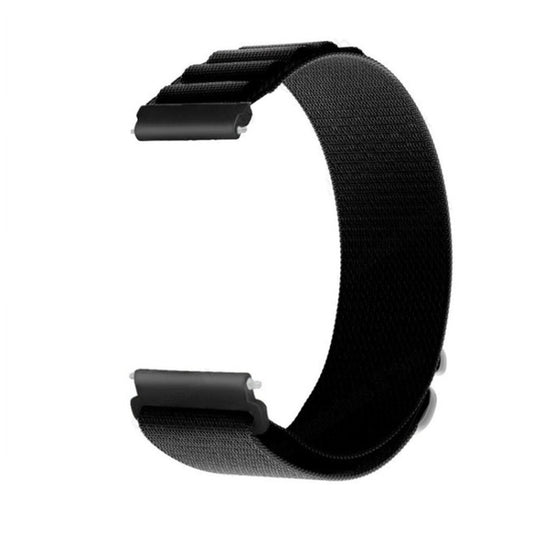 For Amazfit GTS4 Mini / Coros Pace 2 20mm Universal Nylon Loop Watch Band(Black) - Watch Bands by buy2fix | Online Shopping UK | buy2fix