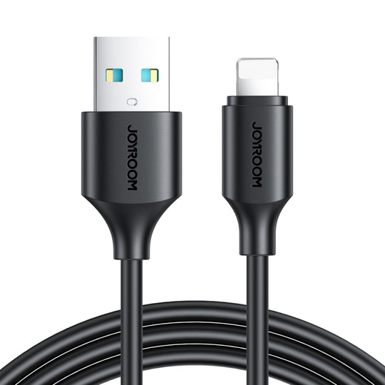 JOYROOM S-UL012A9 2.4A USB to 8 Pin Fast Charging Data Cable, Length:0.25m(Black)