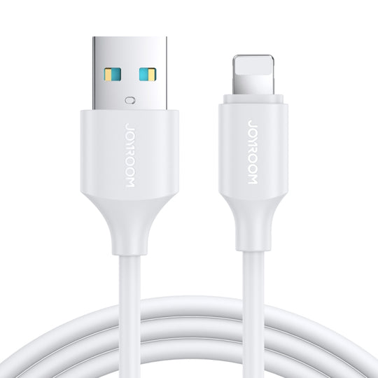 JOYROOM S-UL012A9 2.4A USB to 8 Pin Fast Charging Data Cable, Length:0.25m(White)