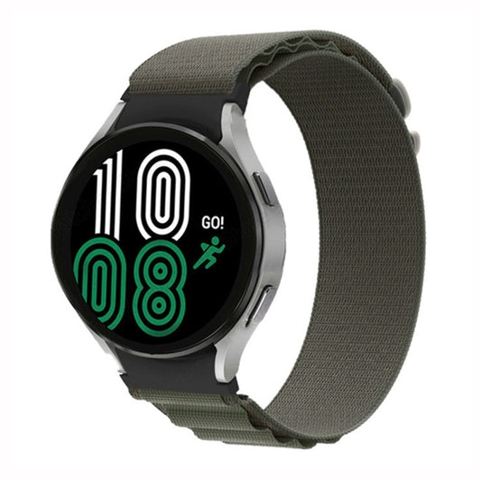 For Samsung Galaxy Watch5 / Watch5 Pro / Watch4 / Watch4 Classic Universal Nylon Loop Watch Band(Green) - Watch Bands by buy2fix | Online Shopping UK | buy2fix