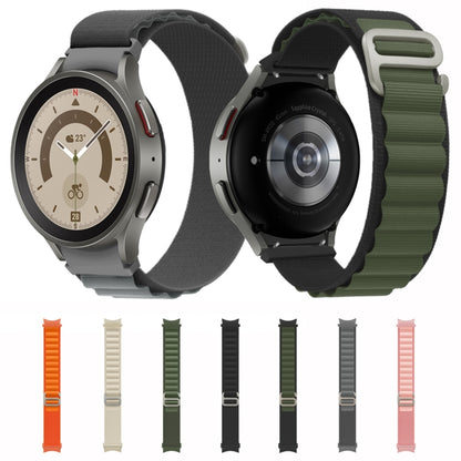 For Samsung Galaxy Watch5 / Watch5 Pro / Watch4 / Watch4 Classic Universal Nylon Loop Watch Band(Green) - Watch Bands by buy2fix | Online Shopping UK | buy2fix