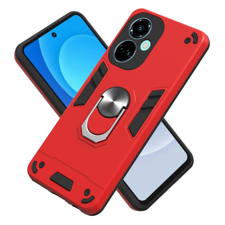 For Tecno Camon 19/Camon 19 Pro 5G 2 in 1 Armour Series PC + TPU Protective Phone Case(Red) by buy2fix