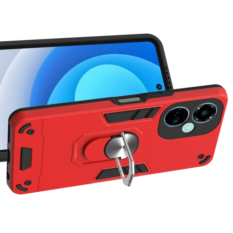 For Tecno Camon 19/Camon 19 Pro 5G 2 in 1 Armour Series PC + TPU Protective Phone Case(Red) by buy2fix