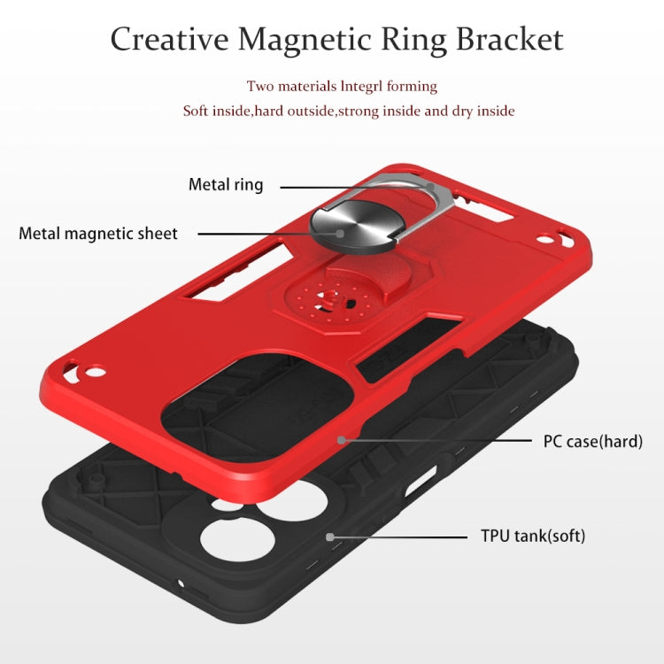 For Tecno Camon 19/Camon 19 Pro 5G 2 in 1 Armour Series PC + TPU Protective Phone Case(Red) by buy2fix