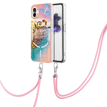For Nothing Phone 1 Electroplating IMD TPU Phone Case with Lanyard(Dream Butterfly) by buy2fix