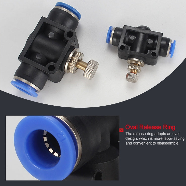 SA-6 LAIZE 2pcs Pipe Throttle Valve Quick Fitting Pneumatic Connector - Interface Series by LAIZE | Online Shopping UK | buy2fix