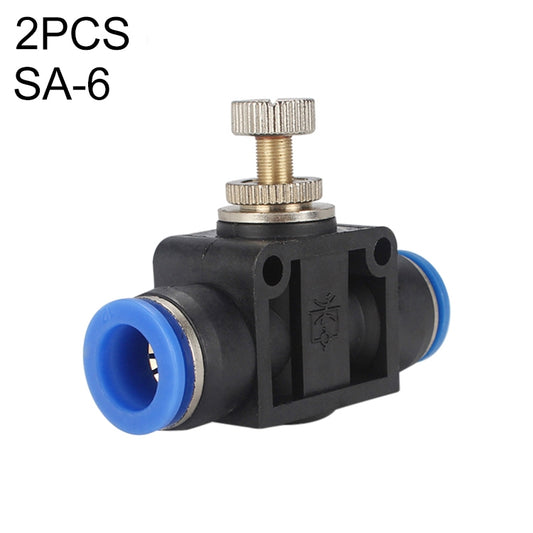 SA-6 LAIZE 2pcs Pipe Throttle Valve Quick Fitting Pneumatic Connector - Interface Series by LAIZE | Online Shopping UK | buy2fix