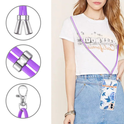 For Nothing Phone 1 Flowers Series TPU Phone Case with Lanyard(Blue Peony) by buy2fix