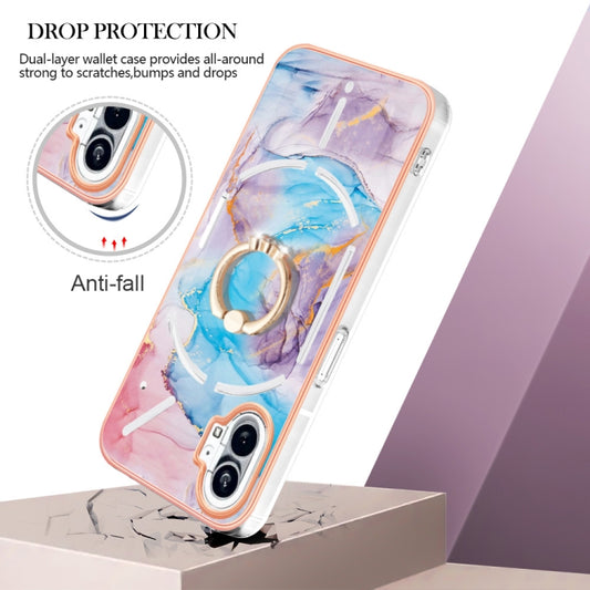 For Nothing Phone 1 Electroplating IMD TPU Phone Case(Blue Marble) - Nothing Cases by buy2fix | Online Shopping UK | buy2fix