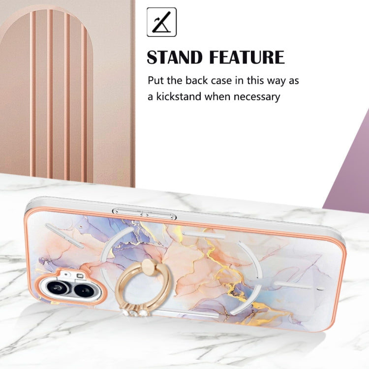 For Nothing Phone 1 Electroplating IMD TPU Phone Case(White Marble) by buy2fix