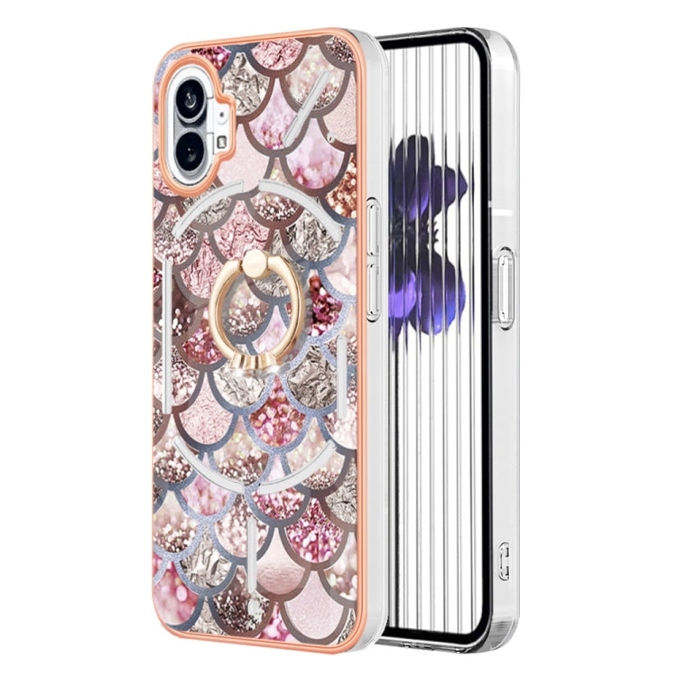 For Nothing Phone 1 Electroplating IMD TPU Phone Case(Pink Scales) by buy2fix