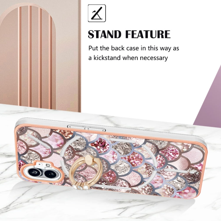 For Nothing Phone 1 Electroplating IMD TPU Phone Case(Pink Scales) by buy2fix