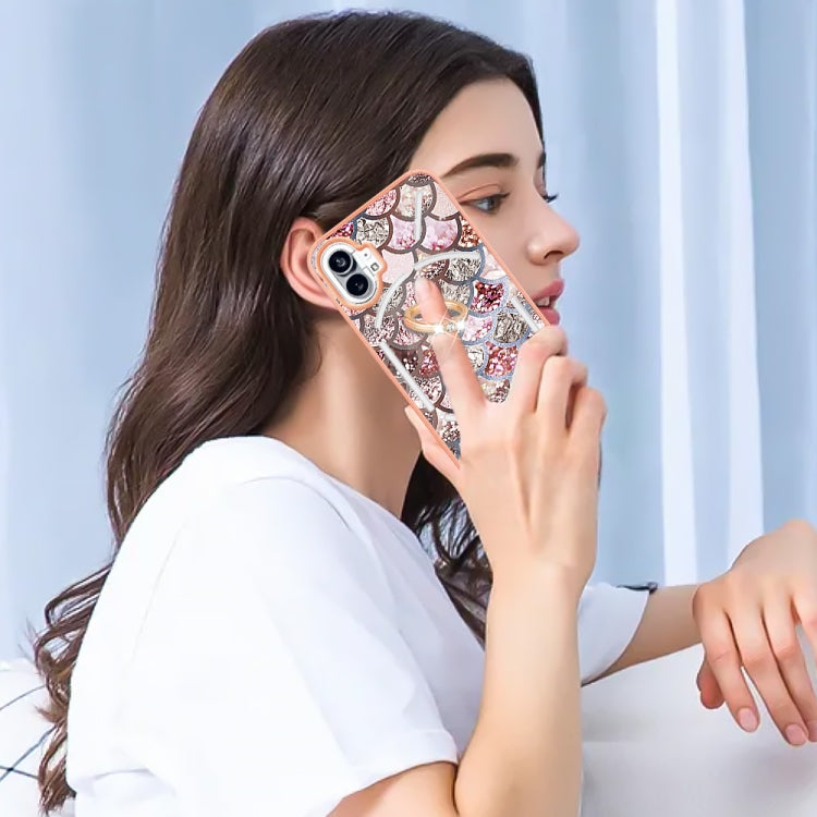 For Nothing Phone 1 Electroplating IMD TPU Phone Case(Pink Scales) by buy2fix