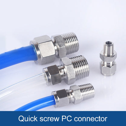 PC12-04 LAIZE 2pcs Nickel Plated Copper Pneumatic Quick Fitting Connector - Interface Series by LAIZE | Online Shopping UK | buy2fix