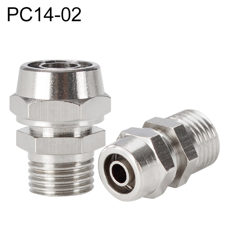 PC14-02 LAIZE Nickel Plated Copper Pneumatic Quick Fitting Connector - Interface Series by LAIZE | Online Shopping UK | buy2fix