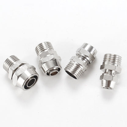 PC16-02 LAIZE Nickel Plated Copper Pneumatic Quick Fitting Connector - Interface Series by LAIZE | Online Shopping UK | buy2fix