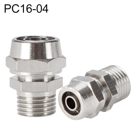 PC16-04 LAIZE Nickel Plated Copper Pneumatic Quick Fitting Connector - Interface Series by LAIZE | Online Shopping UK | buy2fix