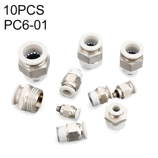 PC6-01 LAIZE 10pcs PC Straight Pneumatic Quick Fitting Connector - Interface Series by LAIZE | Online Shopping UK | buy2fix