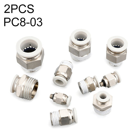 PC8-03 LAIZE 2pcs PC Straight Pneumatic Quick Fitting Connector - Interface Series by LAIZE | Online Shopping UK | buy2fix